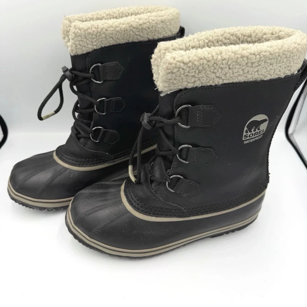 Sorel 1964 Pac Snow Boots Waterproof Sherpa Lined Mens 7‎ Removable Liner